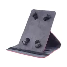 Univerzális 9 - 11" 360 fokban forgatható műbőr tablet tok piros
