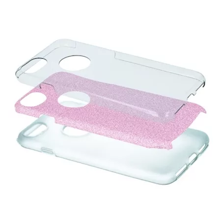 Glitter (3in1) - Apple iPhone 17 pro (6.3) pink szilikon tok