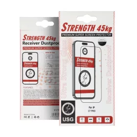  Ultra Strong 45KG Apple iPhone 17 Pro / iPhone 18 Pro előlapi edzett üvegfólia
