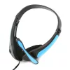 Freestyle HIFI sztereó fejhallgató állítható mikrofonnal, USB csatlakozóval kék