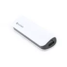 Platinet power bank 2600mAh USB 5V 1A micro USB adatkábellel fehér 5W