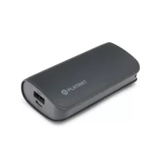   Platinet power bank 5200mAh USB 5V 2.2A micro USB adatkábellel szürke 11W
