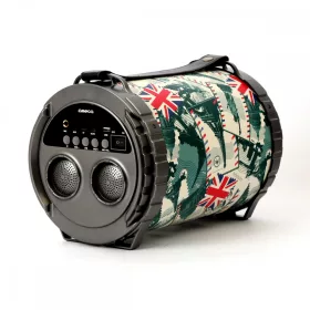  Omega OG73 bazooka bluetooth hangszóró, 6.5", 20W (2*10W), BT V4.2, LED, USB, MicroSD, fekete (OG73P)