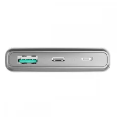   Platinet power bank 10000mAh vezeték nélküli QI töltéssel, PD Type-C Quick Charge 3.0, szürke 10W