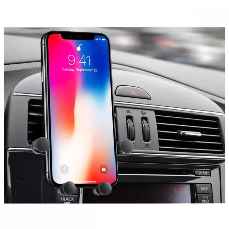 Omega univerzális gravity spider autós tartó szellőzőre, 4.7" - 6.5"-ig, fekete