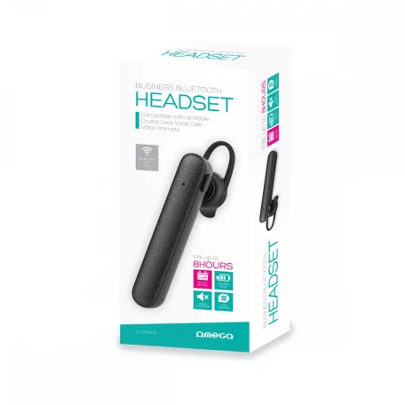 Omega R640 mono bluetooth headset, BT V5.0, zajszűrős mikrofonnal, fekete