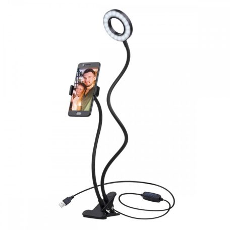 Platinet PMRL3 Ring Light 3" Led selfielámpa telefontartóval és állvánnyal