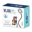 Platinet PMRL3 Ring Light 3" Led selfielámpa telefontartóval és állvánnyal