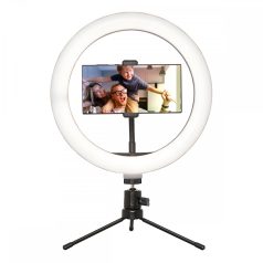   Platinet PMRL8 Ring Light 8" Led selfielámpa telefontartóval és tripod állvánnyal