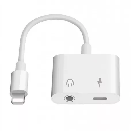 Platinet Apple Lightning - töltő és 3,5mm jack audio adatkábel PMMA9826