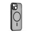 Mag Matt Apple iPhone 15 (6.1) MagSafe TPU/PC tok beépített mágneses gyűrűvel, fekete