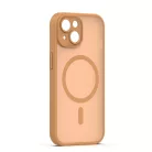 Mag Matt Apple iPhone 15 (6.1) MagSafe TPU/PC tok beépített mágneses gyűrűvel, barna