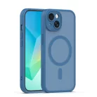 Mag Matt Apple iPhone 15 (6.1) MagSafe TPU/PC tok beépített mágneses gyűrűvel, sötétkék