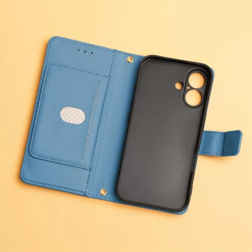 Smart Triangle Samsung A576 Galaxy A57 5G oldalra nyíló könyvtok szilikon belsővel kék