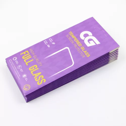 OG Premium Samsung Galaxy A57 5G 10 db / csomag Full Glue képernyővédő üvegfólia fekete kerettel