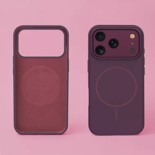 Silicon Thin Mag Apple iPhone 17 Pro Max / iPhone 18 Pro Max Magsafe TPU tok burgundi