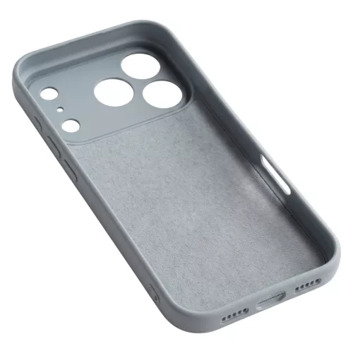 Silicon Case Samsung Galaxy A17 4G / A17 5G / A18 5G kameravédős szilikon tok ezüst