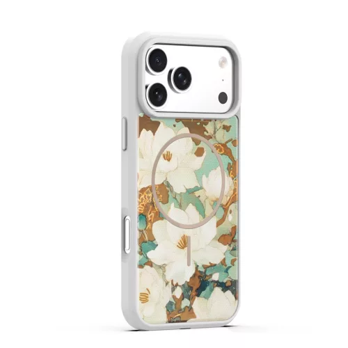 Golden Autumn Apple iPhone 17 Pro Max / iPhone 18 Pro Max mintás MagSafe TPU / PC tok szürke