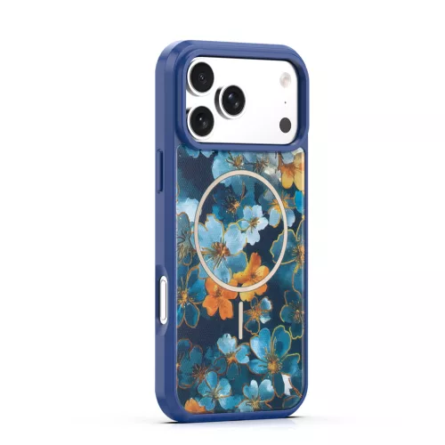 Golden Autumn Apple iPhone 17 Pro / iPhone 18 Pro mintás MagSafe TPU / PC tok kék