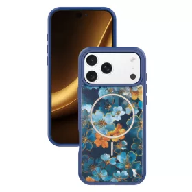   Golden Autumn Apple iPhone 17 Pro Max / iPhone 18 Pro Max mintás MagSafe TPU / PC tok kék