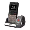 Maxcom MM715BB kártyafüggetlen idősgondozó mobiltelefon SOS karpereccel, extra nagy gombokkal (magyar nyelvű menüvel)