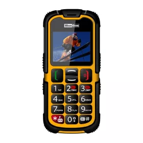   Maxcom MM910 mobiltelefon, dual sim-es kártyafüggetlen-, ütés-, por-, víz (IP67)- és sár ellen sárga (magyar nyelvű menüvel)