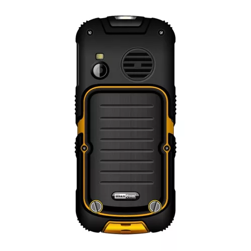 Maxcom MM910 mobiltelefon, dual sim-es kártyafüggetlen-, ütés-, por-, víz (IP67)- és sár ellen sárga (magyar nyelvű menüvel)