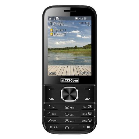 Maxcom MM237 mobile phone, dual sim, unlocked, bluetooth, fm radio, black