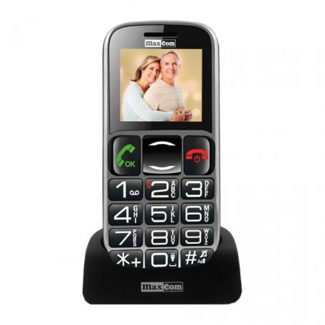 Maxcom MM462BB mobiltelefon, kártyafüggetlen, extra nagy gombokkal, vészhívóval (magyar nyelvű menüvel)
