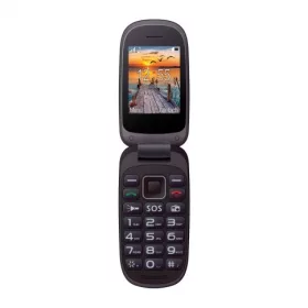   Maxcom MM818BB kártyafüggetlen mobiltelefon, extra nagy gombokkal, vészhívóval fekete (magyar nyelvű menüvel)