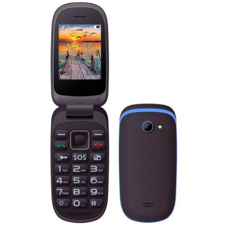 Maxcom MM818 mobile phone, unlocked, extra large keypad, emergency button, black - blue