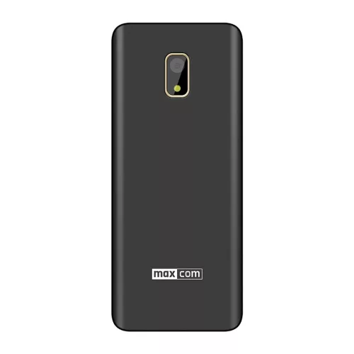 Maxcom MM236 mobiltelefon, dual sim-es kártyafüggetlen, bluetooth-os, fm rádiós fekete-arany (magyar nyelvű menüvel)