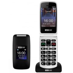   Maxcom MM824 kártyafüggetlen mobiltelefon, extra nagy gombokkal, vészhívóval fekete (magyar nyelvű menüvel)