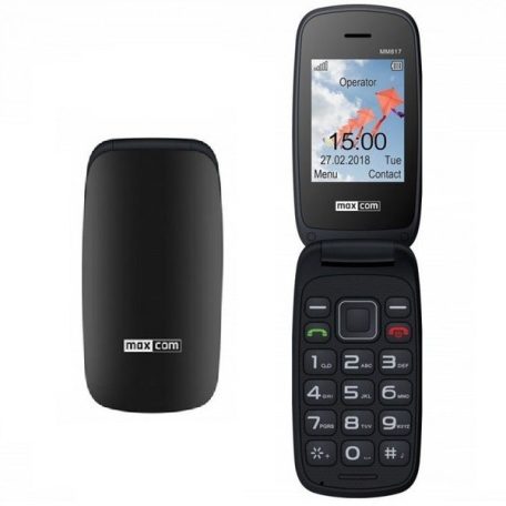 Maxcom MM817 mobile phone, unlocked, extra large keypad, emergency button, black