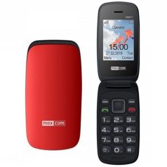   Maxcom MM817 kártyafüggetlen mobiltelefon, extra nagy gombokkal, fekete - piros (magyar nyelvű menüvel)