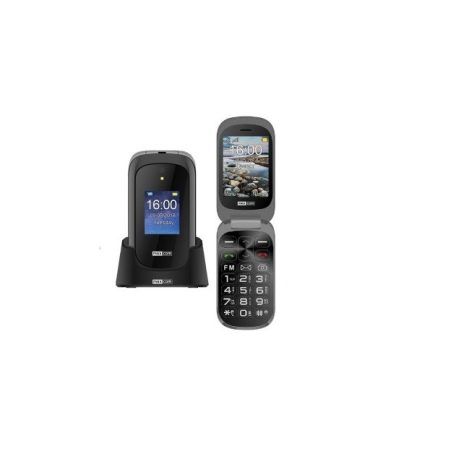 Maxcom MM825 kártyafüggetlen mobiltelefon, Dual Sim, extra nagy gombokkal, vészhívóval fekete (magyar nyelvű menüvel)