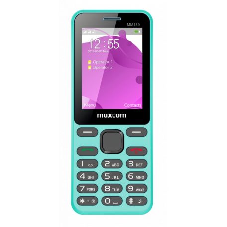 Maxcom MM139 mobiltelefon, dual sim-es kártyafüggetlen, bluetooth-os, fm rádiós kék (magyar nyelvű menüvel)