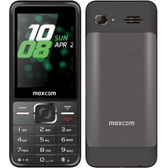   Maxcom MM244 fémházas mobiltelefon, dual sim-es kártyafüggetlen, fekete (magyar nyelvű menüvel)