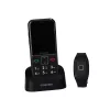 Maxcom MM735BB kártyafüggetlen idősgondozó mobiltelefon SOS karpereccel, extra nagy gombokkal (magyar nyelvű menüvel)