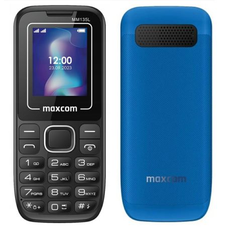 Maxcom MM135 mobile phone, dual sim, unlocked, bluetooth, fm radio, black
