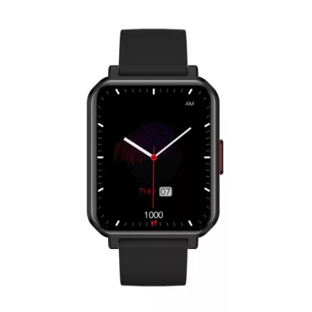 Maxcom FW56 Carbon Pro fekete vízálló okosóra pulzus és vérnyomásmérővel mikrofonnal