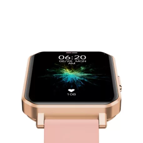 Maxcom FW56 Carbon Pro arany vízálló okosóra pulzus és vérnyomásmérővel mikrofonnal