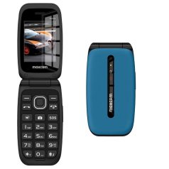   Maxcom MM828 4G Dual sim-es mobiltelefon kártyafüggetlen, vészhívóval, nagy gombokkal, kék (magyar nyelvű menüvel)