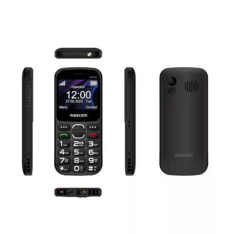 Maxcom MM443 4G Dual SIM mobiltelefon, kártyafüggetlen, extra nagy gombokkal, vészhívóval (magyar nyelvű menüvel)