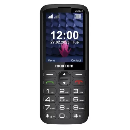 Maxcom MM445 4G Dual SIM mobiltelefon, kártyafüggetlen, extra nagy gombokkal, vészhívóval, dokkolóval (magyar nyelvű menüvel)