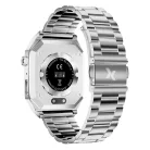 Maxcom FW65 Iron S ezüst vízálló fémházas AMOLED okosóra pulzus és vérnyomásmérővel