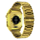 Maxcom FW65 Iron S arany vízálló fémházas AMOLED okosóra pulzus és vérnyomásmérővel