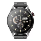 Maxcom FW66 Iron R fekete vízálló fémházas AMOLED okosóra pulzus és vérnyomásmérővel