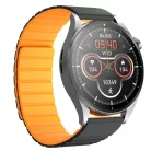 Maxcom FW66 Iron R fekete vízálló fémházas AMOLED okosóra pulzus és vérnyomásmérővel