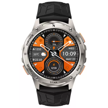 Maxcom FW110 Titan Chronos fémházas okosóra pulzus és vérnyomásmérővel ezüst